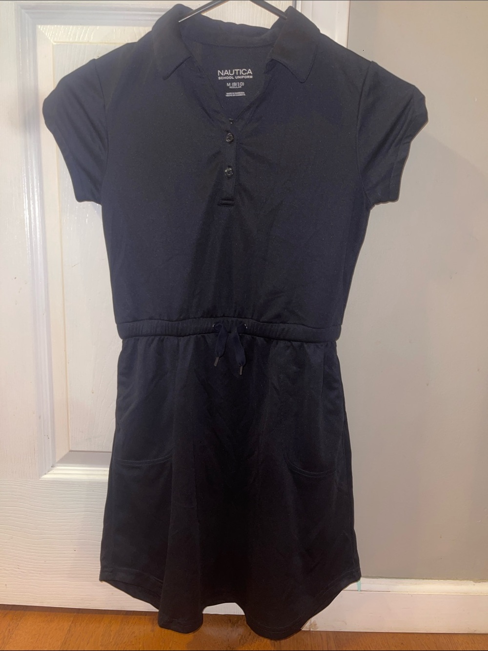 Nautica Navy Drawstring Polo Dress